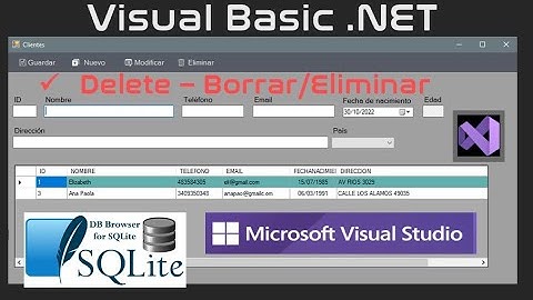 1️⃣0️⃣➖ ✅VERWIJDEREN / VERWIJDEREN / VERWIJDER GEGEVENS ▶️ VISUAL BASIC .NET ☑️