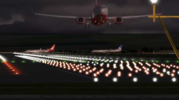PMDG 737 8/900.Airberlin,Qantas,United Departing Gatwick at Sunrise"FSX".