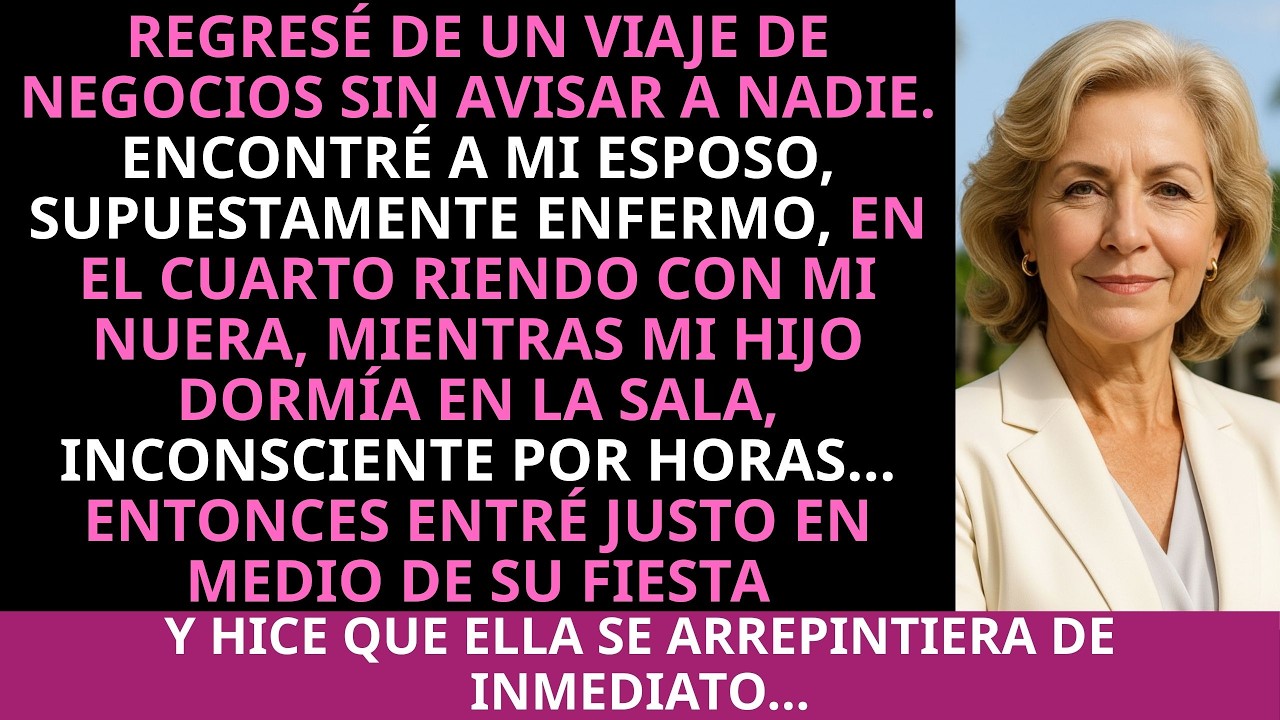 Volví a casa más temprano para cuidar a mi esposo enfermo…pero encontré a mi nuera riendo con él en