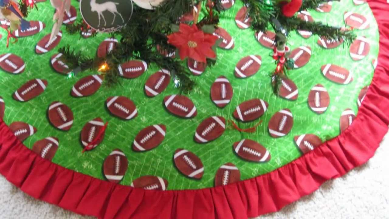 Football themed Christmas Tree Skirt YouTube