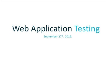 Webinar: Web Application Testing