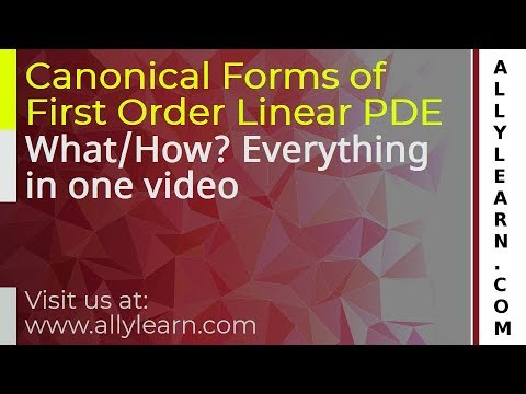 PDE Canonical Forms