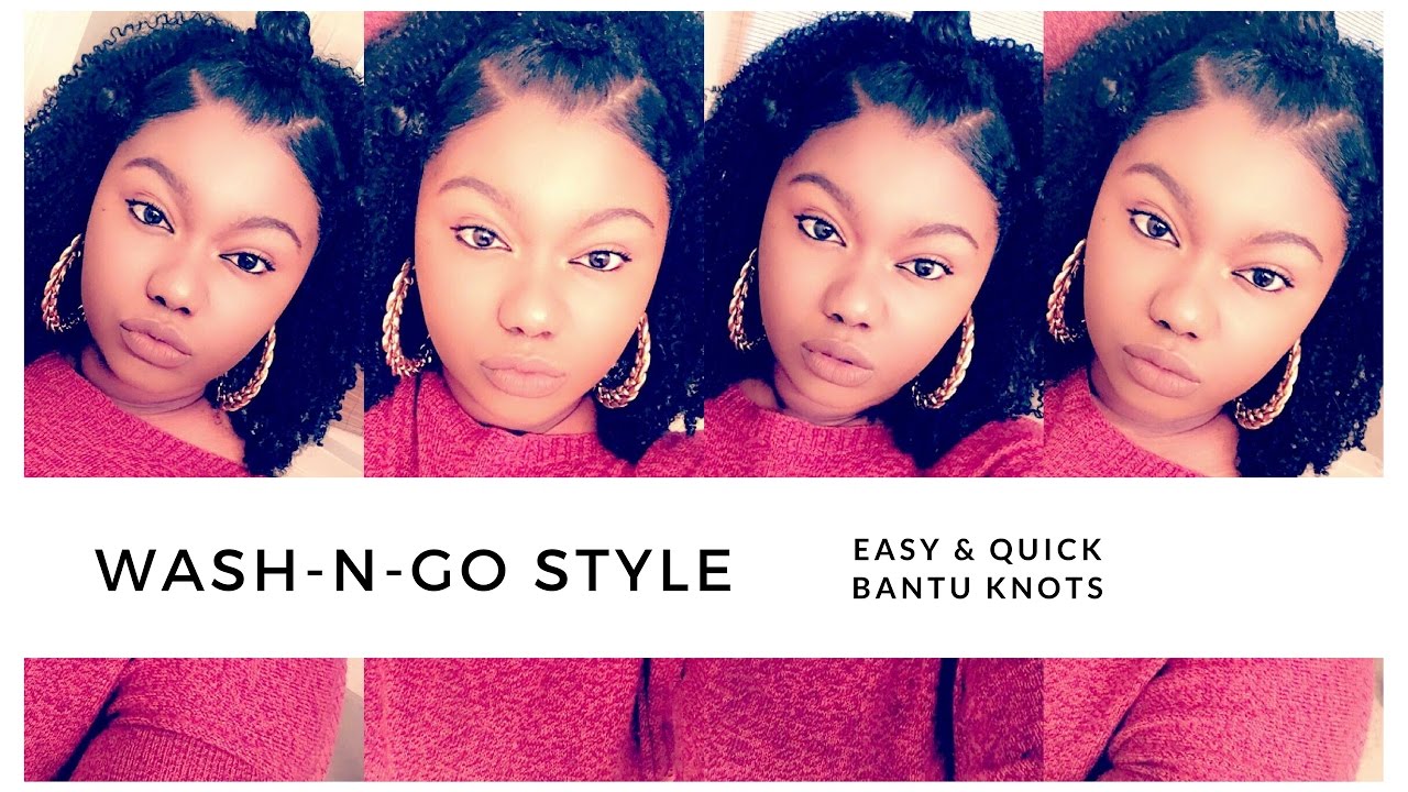 WashNGo Style Bantu Knots Easy & Quick T. Jillian YouTube
