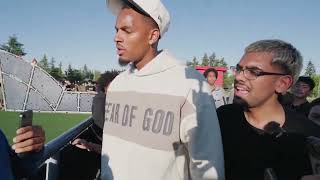 NBA player Dejounte Murray checked a kid after he randomly threw trash at N3on