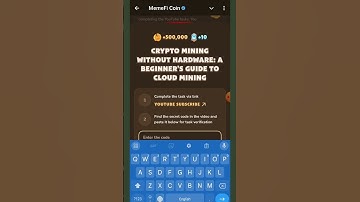 Crypto Mining Without Hardware: A Beginner’s Guide to Cloud Mining | MemeFi| MemeFi code |