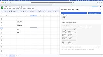 Spreadsheet AI for Sheets™ demo video 20231205