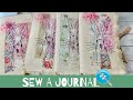 Fabric Covered Journal, Easy No-Sew Binding, A Sewing Tutorial