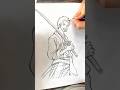 Drawing Roronoa Zoro (Mechanical Pencil Sketch)