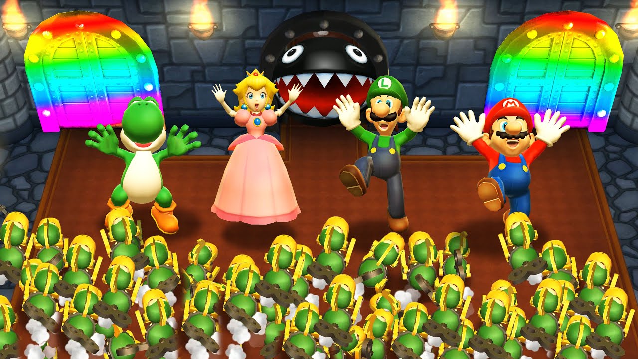 mario party 9 minigames yoshi vs peach vs mario vs luigi master