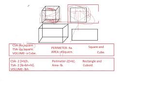 #yashallinone#education Cube, Square , Cuboid and Rectangle । CSA, TSA, Volume, Perimeter and Area।