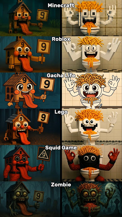 La Esok Sikola & Spaghetti Tualetti in Different Styles | Italian Brainrot