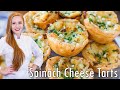 EASY Cheese & Spinach Tarts!! Great Appetizer Recipe for Parties!!