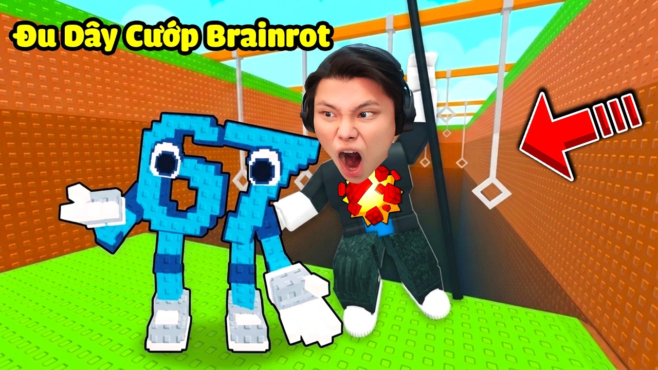 [ROBLOX] JayGray Đu Dây Cướp Brainrot Kiếm Tiền Siêu Hay🤏😜Thử Thách Spiderman Bắn Tơ Bay Qua Vực Sâu