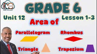 Grade 6 Math: Unit 12 – Area Formulas (Parallelogram, Rhombus, Triangle, Trapezium) in 10 Minutes"