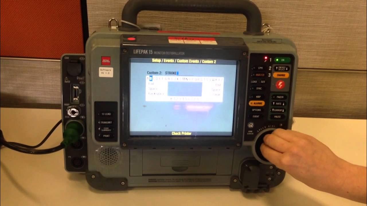 How to create a custom event on the LIFEPAK 15 YouTube