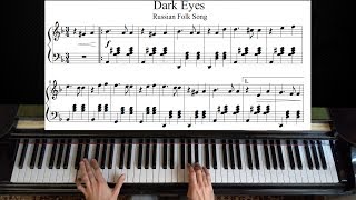Dark Eyes (Очи чёрные) | Piano Tutorial