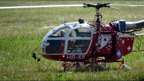 Exactly scale SA 315B Lama turbine R/C Helicopter Air Zermatt