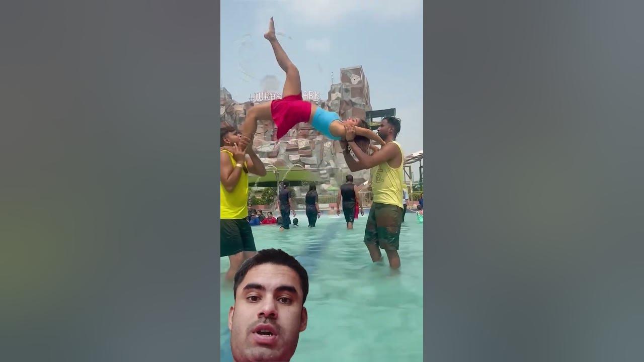 water stunt gone wrong #love #army #funny #waterpark #bollywood #song