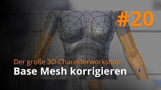 Blender 3D-Charakterworkshop Teil 1 | #20 - Base Mesh korrigieren