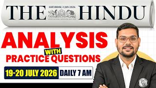 The Hindu Newspaper Analysis for CLAT 2027 | 19-20 July 2026 | GK & Current Affairs