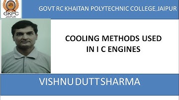 COOLING METHODS USED IN I C ENGINES(ME-208)BY VISHNU DUTT SHARMA,GOVT RC KHAITAN POLYTECHNIC JAIPUR