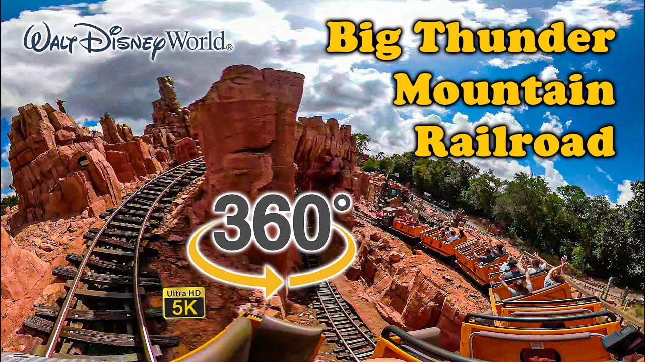 Caius skygge Grønne bønner VR 360 5K Big Thunder Mountain Railroad Roller Coaster On Ride POV Walt  Disney World 2020 10 27 - YouTube