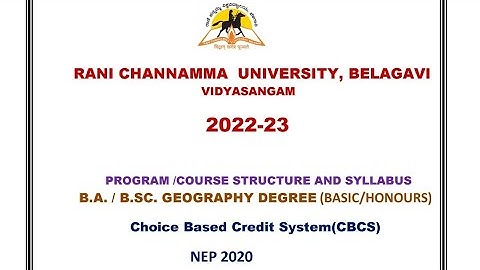 BA/BSC geography syllabus copy for NEP students RCUB 2022