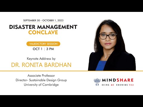 Dr. Ronita Bardhan #universityofcambridge | Flood Risk Management || Mindshare Conclave 2023