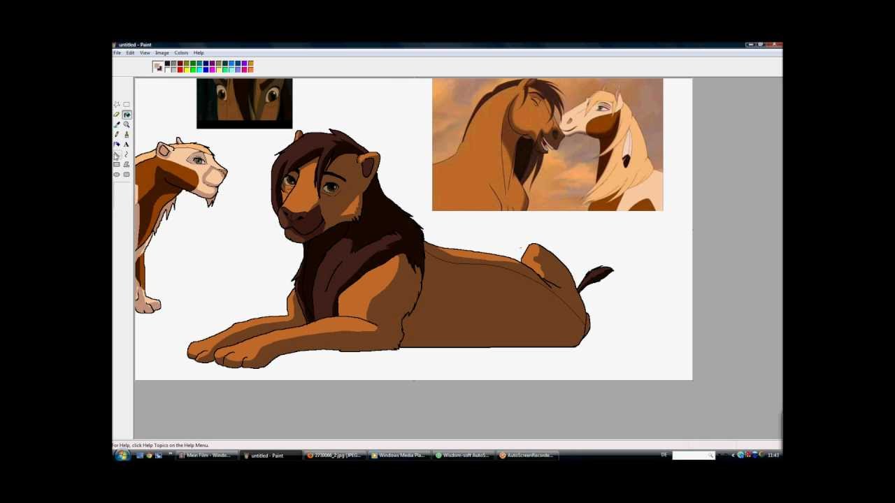 Me drawingi- spirit and rain as lions ON PAINT! - YouTube