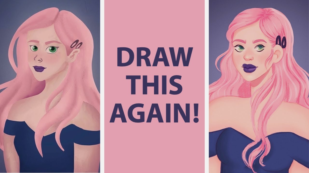 REDRAWING MY OLD ART | DRAW THIS AGAIN CHALLENGE! - YouTube