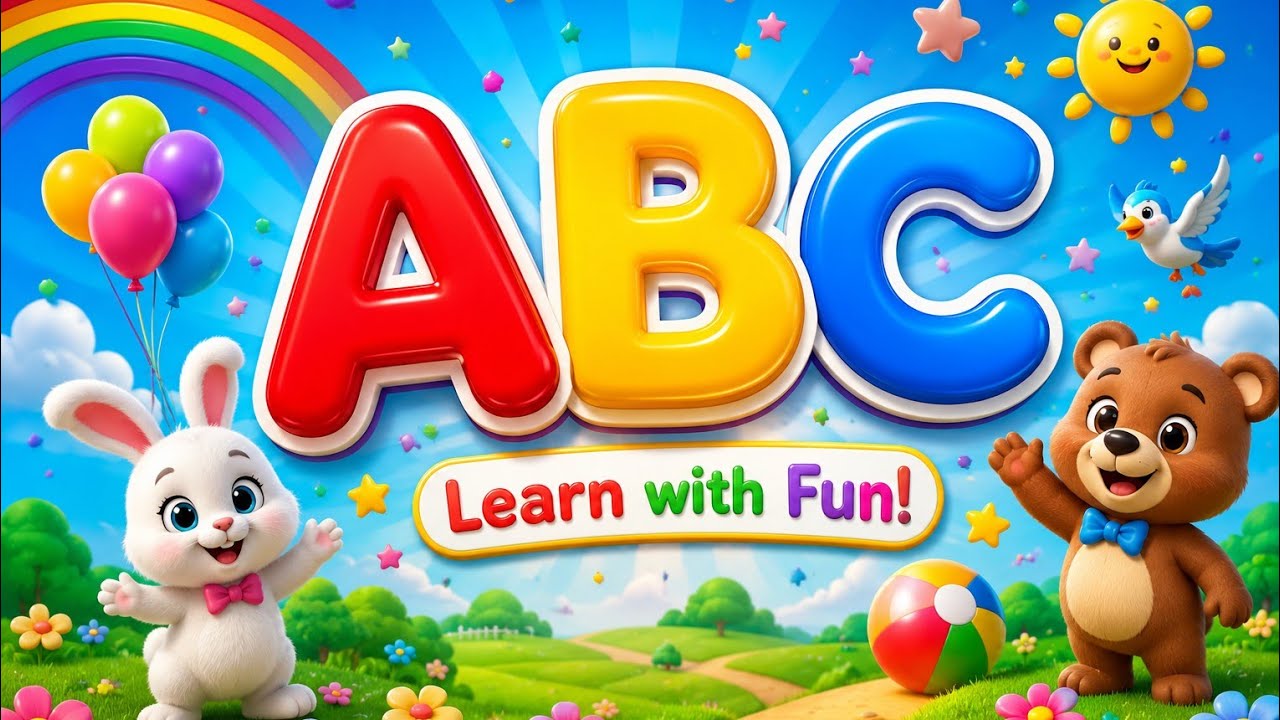 🎵 Fun ABC Alphabet Song for Kids | Learn 3D Letters with Colourful ...