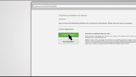 Lexmark Publishing Platform for Retail—PPR ISP Overview
