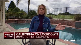Cnbc's jane wells reports the impact california's economy is seeing
after governor gavin newsom declared a 'stay-at-home' order.