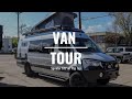 VAN TOUR | Custom Van Build in a Sprinter 170" w/ Pop Top! | Rossmönster Vans | 138