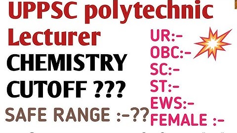 UPPSC polytechnic Lecturer | UPPSC polytechnic Lecturer interview | CHEMISTRY