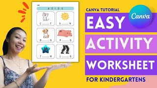 Printable Kindergarten Worksheets | Easy Canva Tutorial