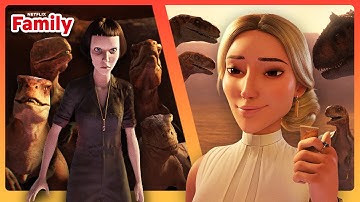 Atrociraptors VS Carnotaurus | Jurassic World: Chaos Theory | Netflix Family