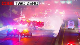 Fiery Fatal Crash Shuts Down LA Freeway | C20