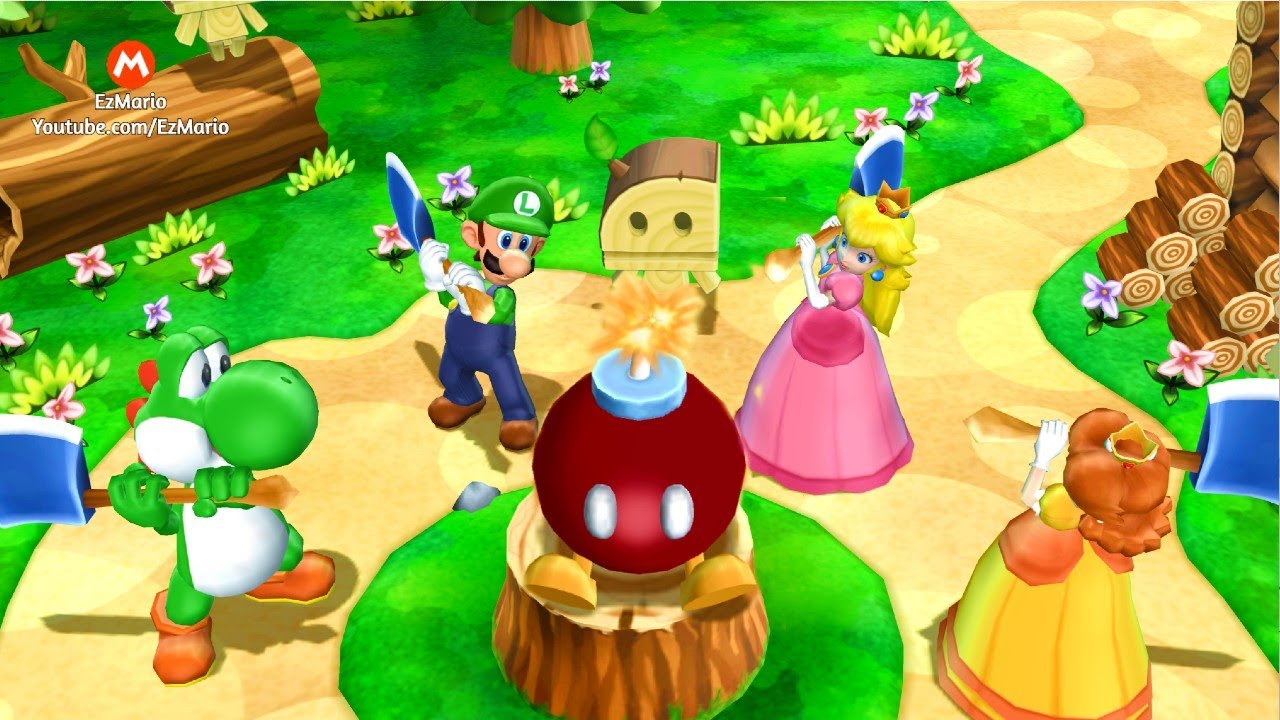 Mario Party 9 - Logger Heads + Free for All Minigames| EzMario