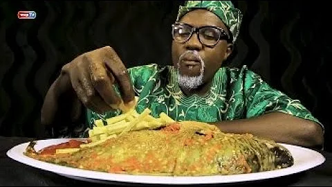 Watch Chief Olododo Eat Spicy Tilapia Fish and Chips (Yam) -  ASMR | Mukbang (No Talking)