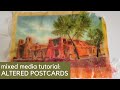 Altered Postcards - Mixed Media Technique