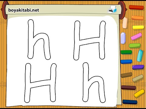alphabet coloring pages letter h coloring page youtube