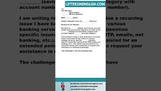 Complaint Letter to Bank for Service Disruption