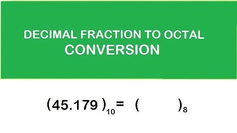 13.Decimal Fraction to Octal Conversion|EASY EXAMPLES|(URDU/HINDI)