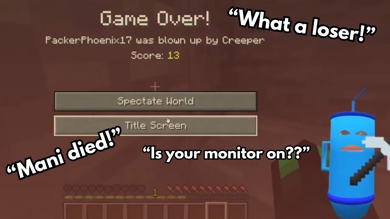 Игра в Minecraft в режиме хардкора для 4 игроков быстро пошла не так!