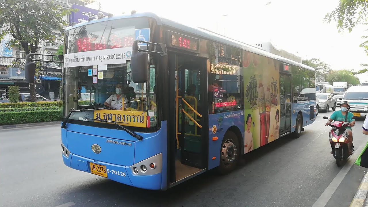 Bangkok Buses at Bangpakok Market Bus Stop