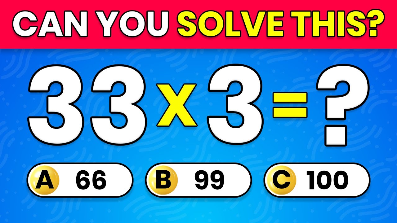 🧠 50 Harder Math Quiz Questions | Rapid Fire Challenge ⚡