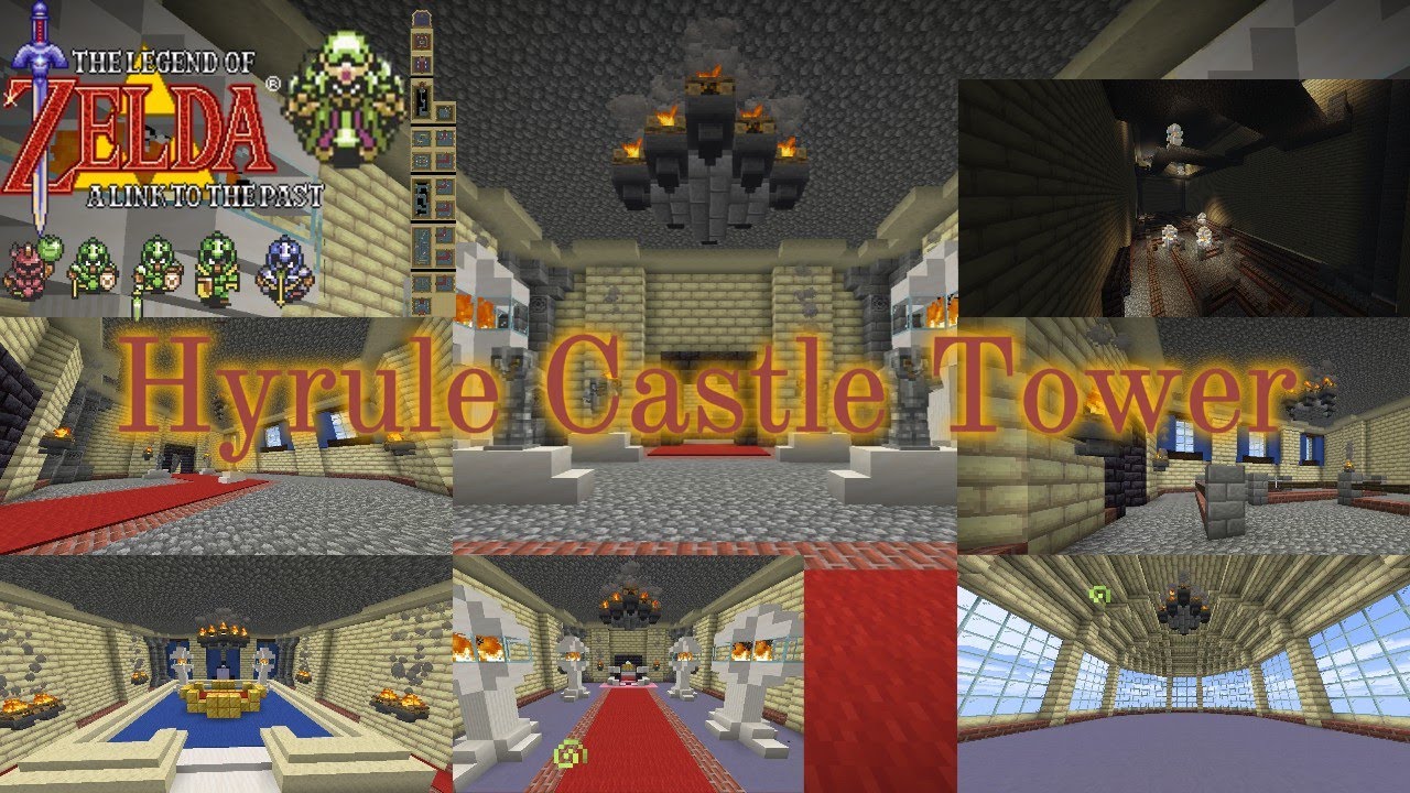 Recreating Zelda Hyrule Castle Tower in Minecraft | Link to the Past build