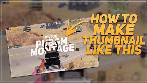 How To Make PUBG MOBILE Thumbnail // DeepakOP