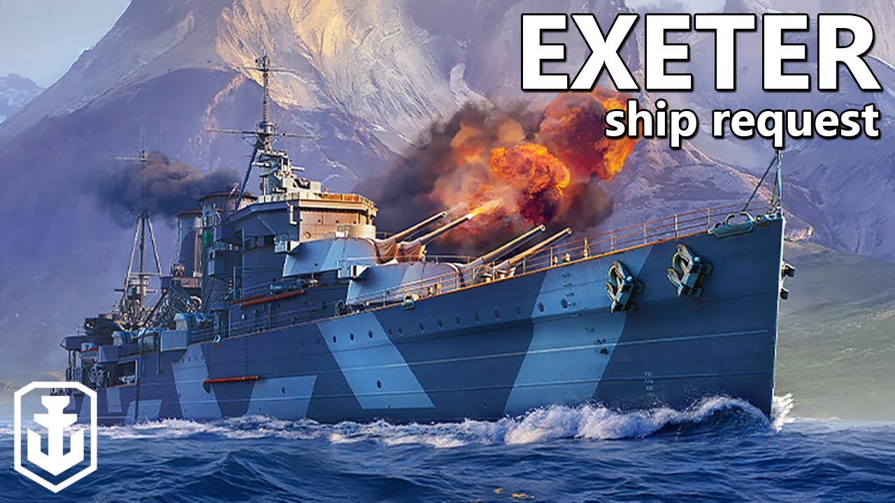 The Low Tier Cruiser Experience BUT We Get A Heal! - Exeter Ship Request (WoWs)